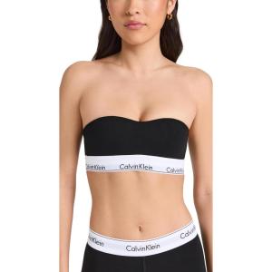 imageCalvin Klein Womens Modern Cotton Lightly Lined Bandeau BraBlack