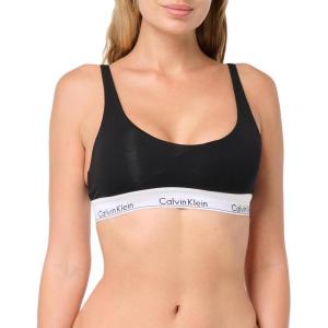 imageCalvin Klein Womens Modern Cotton Lightly Lined Scoopneck BraletteBlack