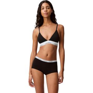 imageCalvin Klein Womens Modern Cotton Lightly Lined Triangle Wireless BraletteBlack