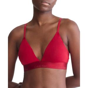 imageCalvin Klein Womens Modern Cotton Lightly Lined Triangle Wireless BraletteJuneberry