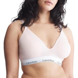 imageCalvin Klein Womens Modern Cotton Lightly Lined Triangle Wireless BraletteNymphs Thigh