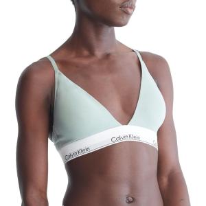 imageCalvin Klein Womens Modern Cotton Lightly Lined Triangle Wireless BraletteSage Meadow
