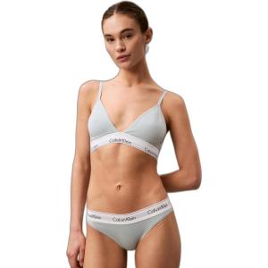 imageCalvin Klein Womens Modern Cotton Lightly Lined Triangle Wireless BraletteSterling Blue