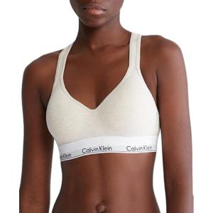 imageCalvin Klein Womens Modern Cotton Lightly Lined Wireless BraletteOatmeal Heather
