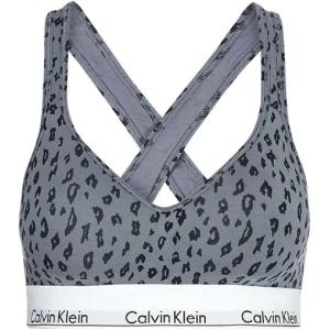 imageCalvin Klein Womens Modern Cotton Lightly Lined Wireless BraletteSavannah Cheetah Pewter