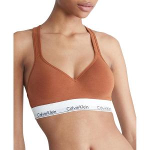 imageCalvin Klein Womens Modern Cotton Lightly Lined Wireless BraletteWarm Bronze