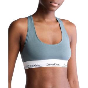 imageCalvin Klein Womens Modern Cotton Unlined Wireless BraletteBlue Performance