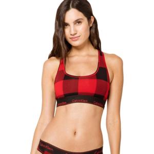 imageCalvin Klein Womens Modern Cotton Unlined Wireless BraletteBuffalo Check Temper