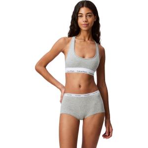 imageCalvin Klein Womens Modern Cotton Unlined Wireless BraletteGrey Heather White
