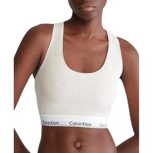 imageCalvin Klein Womens Modern Cotton Unlined Wireless BraletteOatmeal Heather
