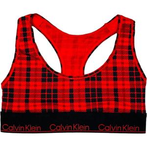 imageCalvin Klein Womens Modern Cotton Unlined Wireless BraletteScotch Plaid Rouge