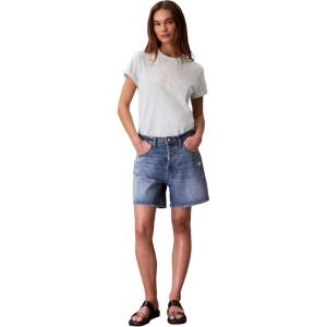 imageCalvin Klein Womens Monogram Logo Crewneck TShirtWhispering Blue