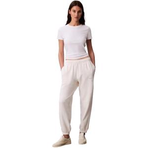 imageCalvin Klein Womens Monogram Logo JoggersWhite Greige