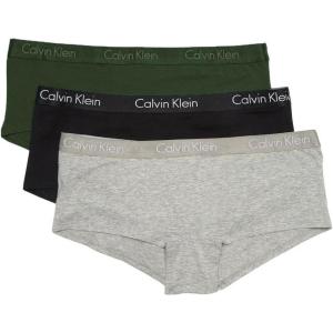 imageCalvin Klein Womens Motive Cotton Boyshort Panties 3 PackBqp2351004Gg