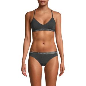 imageCalvin Klein Womens Motive Cotton Lightly Lined Bralette BraArona