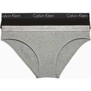 imageCalvin Klein Womens Motive Cotton Multipack Bikini PantyBlackGray Heather