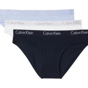 imageCalvin Klein Womens Motive Cotton Multipack Bikini PantyShorelineCasual BlueWhite