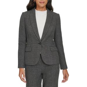 imageCalvin Klein Womens One Button Lux BlazerDeep Black Multi