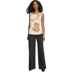 imageCalvin Klein Womens Pleat Neck Sleeveless BlousePristineLuggage