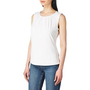imageCalvin Klein Womens Pleat Neck Sleeveless BlouseWhite