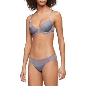 imageCalvin Klein Womens Seductive Comfort with Lace Demi BraPewter Sand