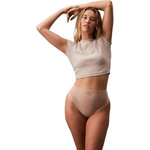 imageCalvin Klein Womens Shapewear StayPut Mesh HighWaist Thong PantyCedar
