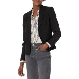 imageCalvin Klein Womens Two Button Lux Blazer Petite Standard ampamp PlusBlack