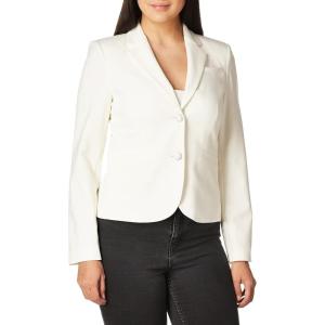 imageCalvin Klein Womens Two Button Lux Blazer Petite Standard ampamp PlusCream