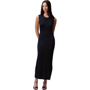 imageCalvin Klein Womens Viscose Ribbed Maxi DressCarbon