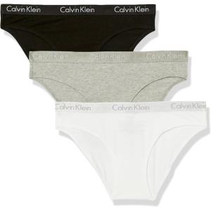 imageCalvin Klein womens Motive Cotton Multipack Bikini PantyBlackClassic WhiteGrey Heather