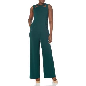 imageCalvin Klein womens Sleeveless Jumpsuit With Cut OutsMalachite