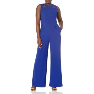 imageCalvin Klein womens Sleeveless Jumpsuit With Cut OutsUltramarine