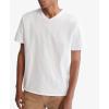 imageCalvin Klein Mens Smooth Cotton Solid VNeck TShirtBrilliant White