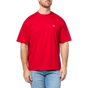 imageCalvin Klein Mens Relaxed Fit Monogram Logo Crewneck TShirtBerry Sangria