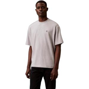imageCalvin Klein Mens Relaxed Fit Monogram Logo Crewneck TShirtMedium Grey Heather