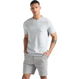 imageCalvin Klein Mens Smooth Cotton Solid VNeck TShirtHeroic Grey Heather