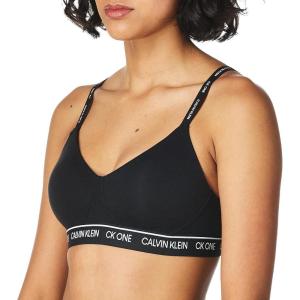 imageCalvin Klein Womens CK One Cotton Lightly Lined BraletteBlack