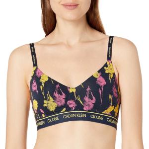 imageCalvin Klein Womens CK One Cotton Lightly Lined BraletteSweet Rosie Print