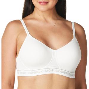 imageCalvin Klein Womens CK One Cotton Lightly Lined BraletteWhite