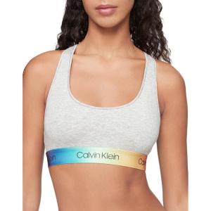 imageCalvin Klein Womens Pride Modern Cotton BraletteGrey Heathergradient Rainbow