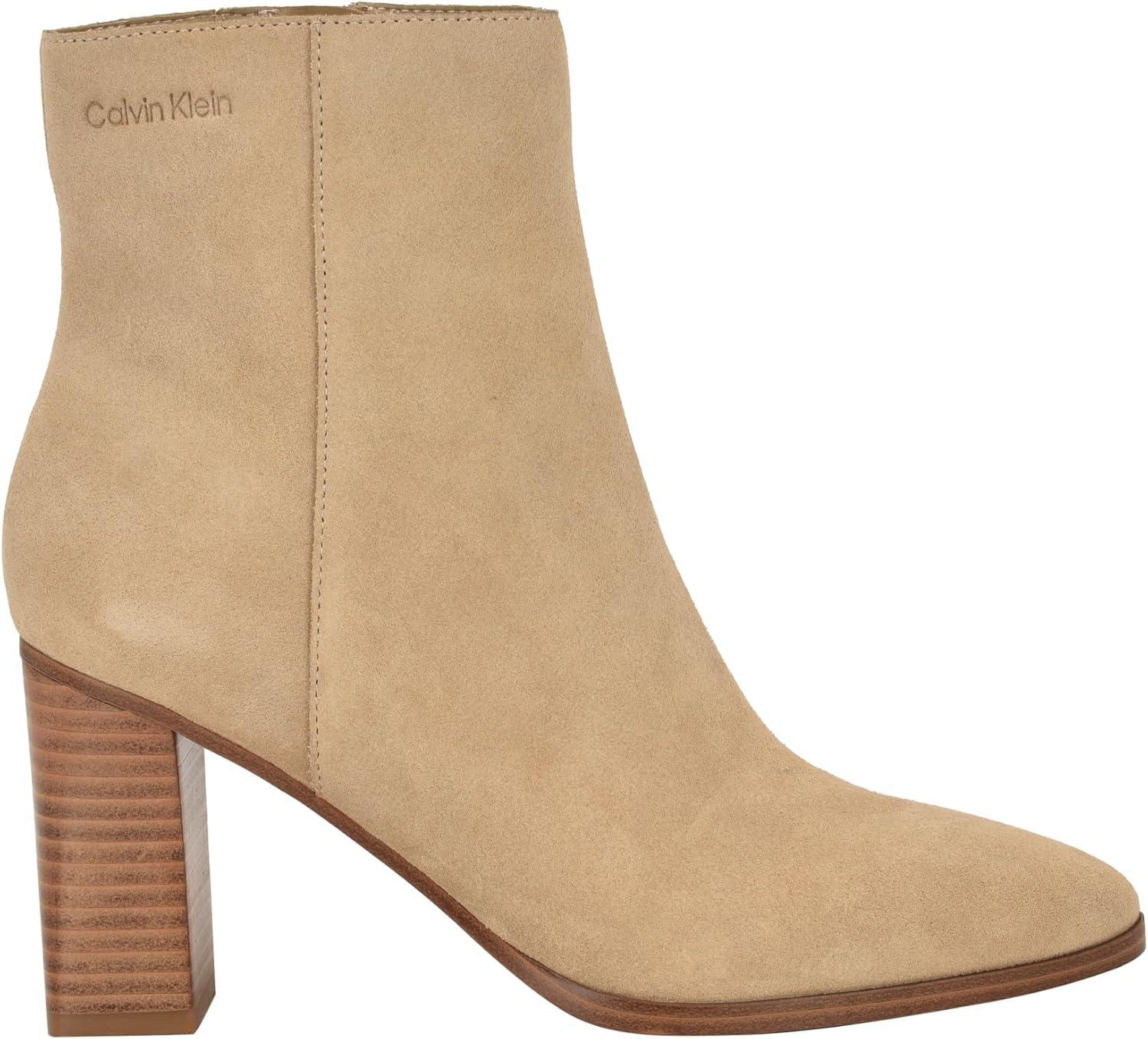imageCalvin Klein Womens Dezzi Ankle BootLight Natural Suede 110