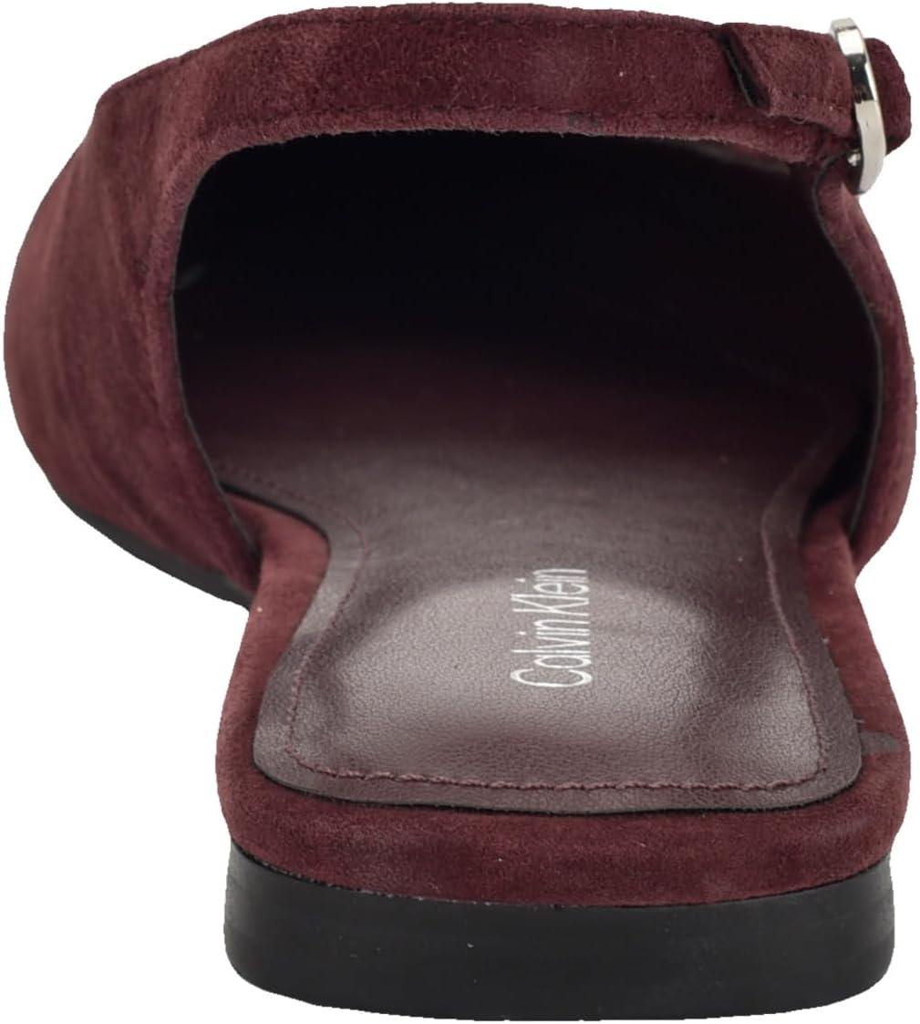 imageCalvin Klein Womens Galiana Ballet FlatDark Red Suede 600