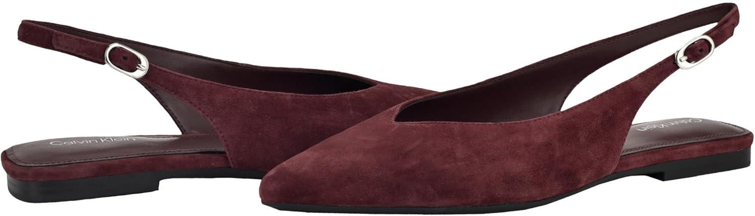 imageCalvin Klein Womens Galiana Ballet FlatDark Red Suede 600