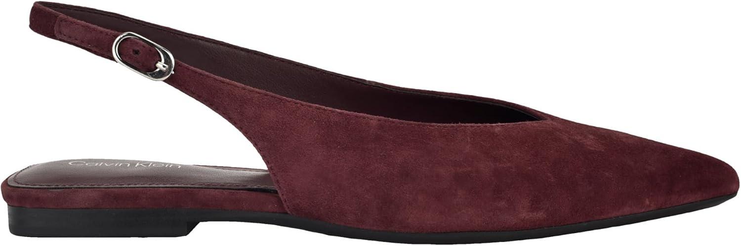 imageCalvin Klein Womens Galiana Ballet FlatDark Red Suede 600