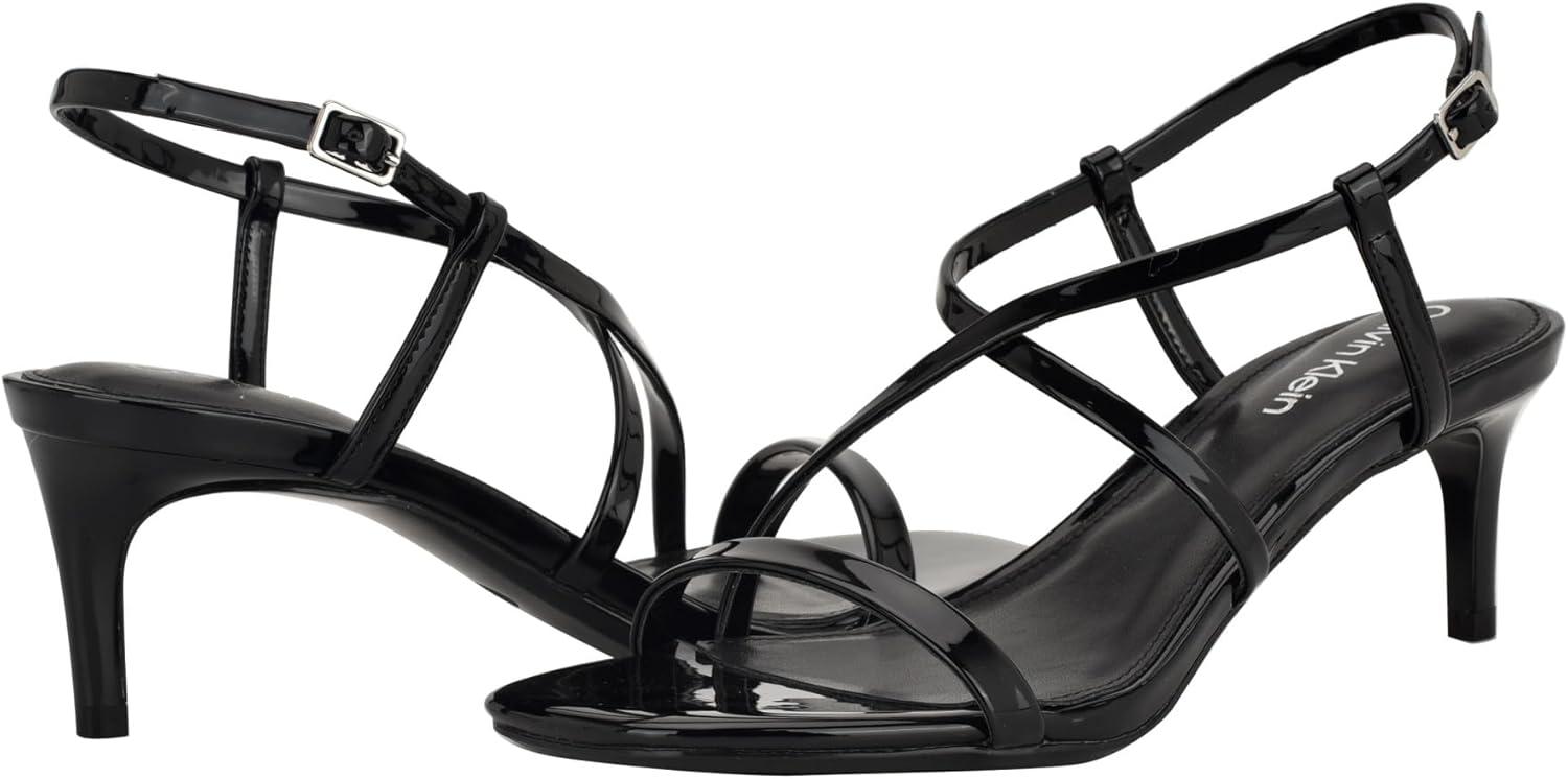 imageCalvin Klein Womens Ishaya Heeled SandalBlack Patent 002