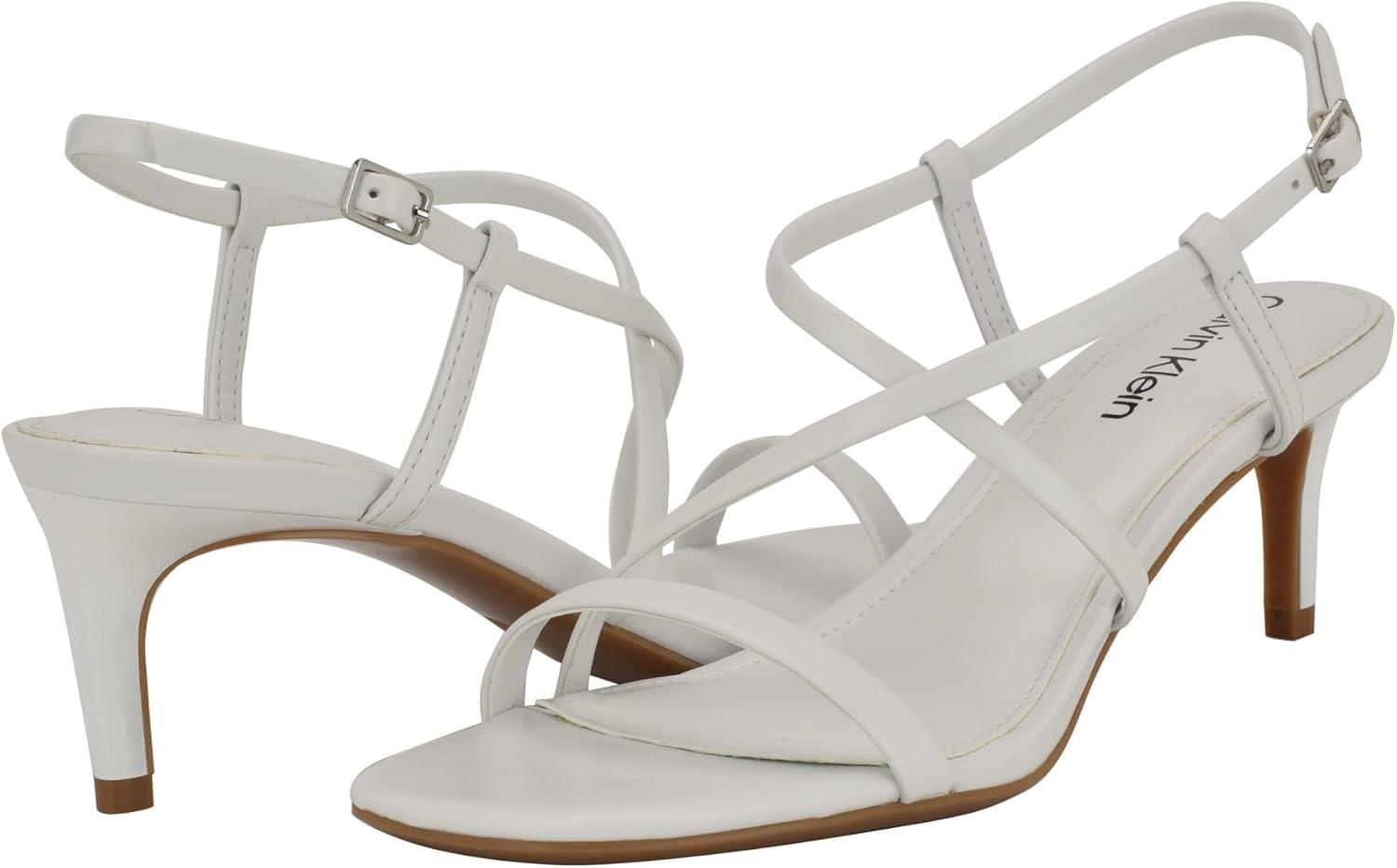 imageCalvin Klein Womens Ishaya Heeled SandalWhite 140