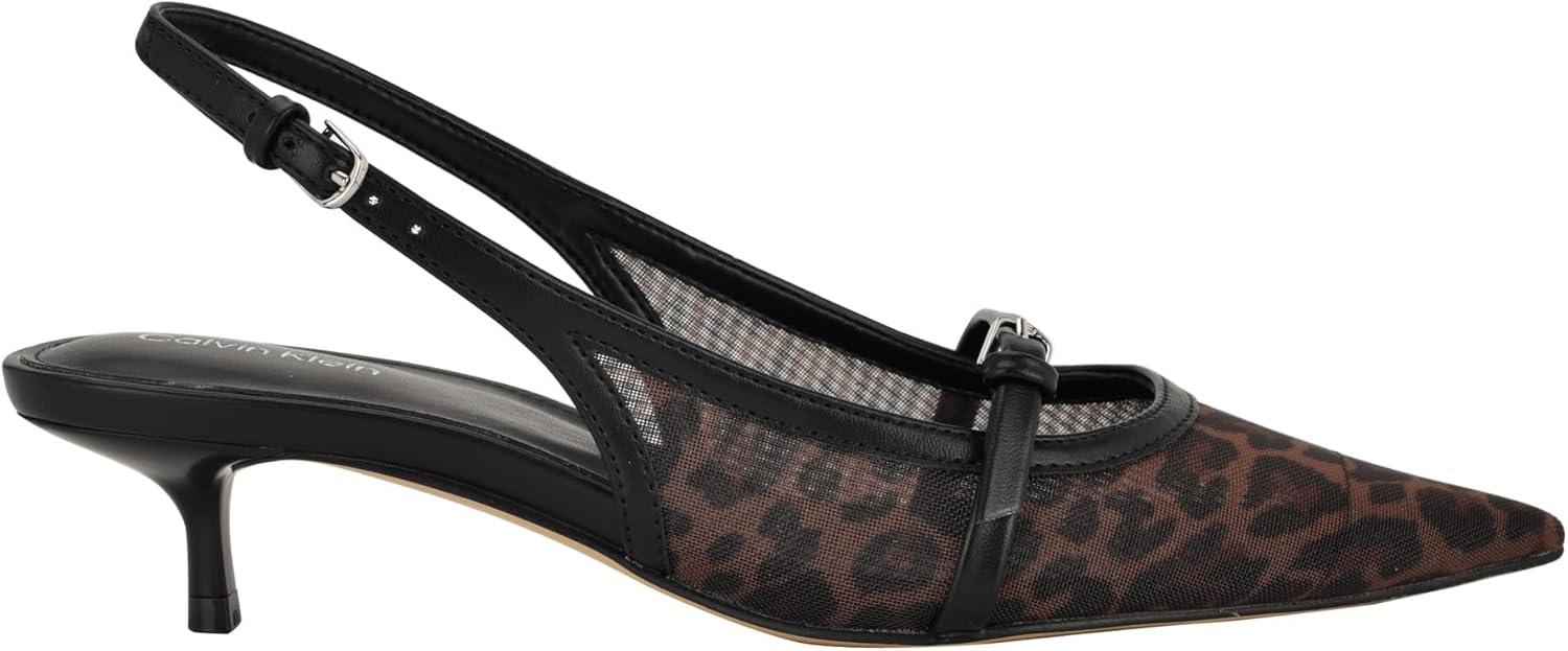 imageCalvin Klein Womens Simira PumpDark Natural Leopard Multi 120