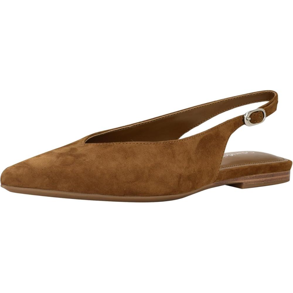 imageCalvin Klein Womens Galiana Ballet FlatDark Natural Suede 122