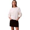 imageCalvin Klein Womens Monogram Logo CrewneckWhite Greige