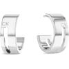 imageCalvin Klein Geometric Essentials Womens Hoop Earrings  Stainless Steel Elegant Jewelry Perfect for Any Occasion Designer Wear  Gift for HerSilver